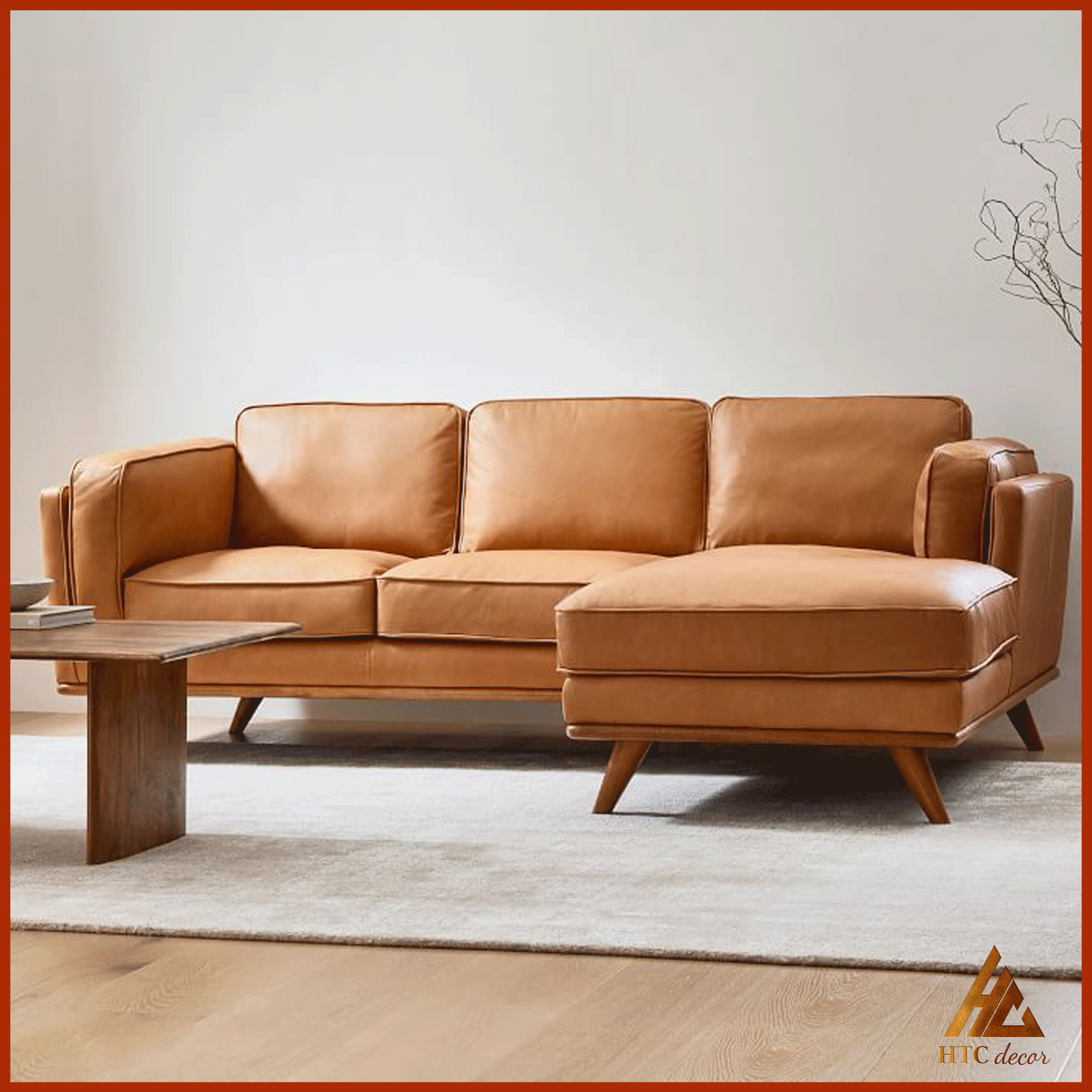 Ghế Sofa Góc L Zander Da Simili